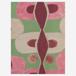 Abito lungo con  stampa geometrica in lino NOEMI PINKGREENBROWN PHILIPPA 1970 
