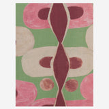 Abito lungo con  stampa geometrica in lino NOEMI PINKGREENBROWN PHILIPPA 1970 