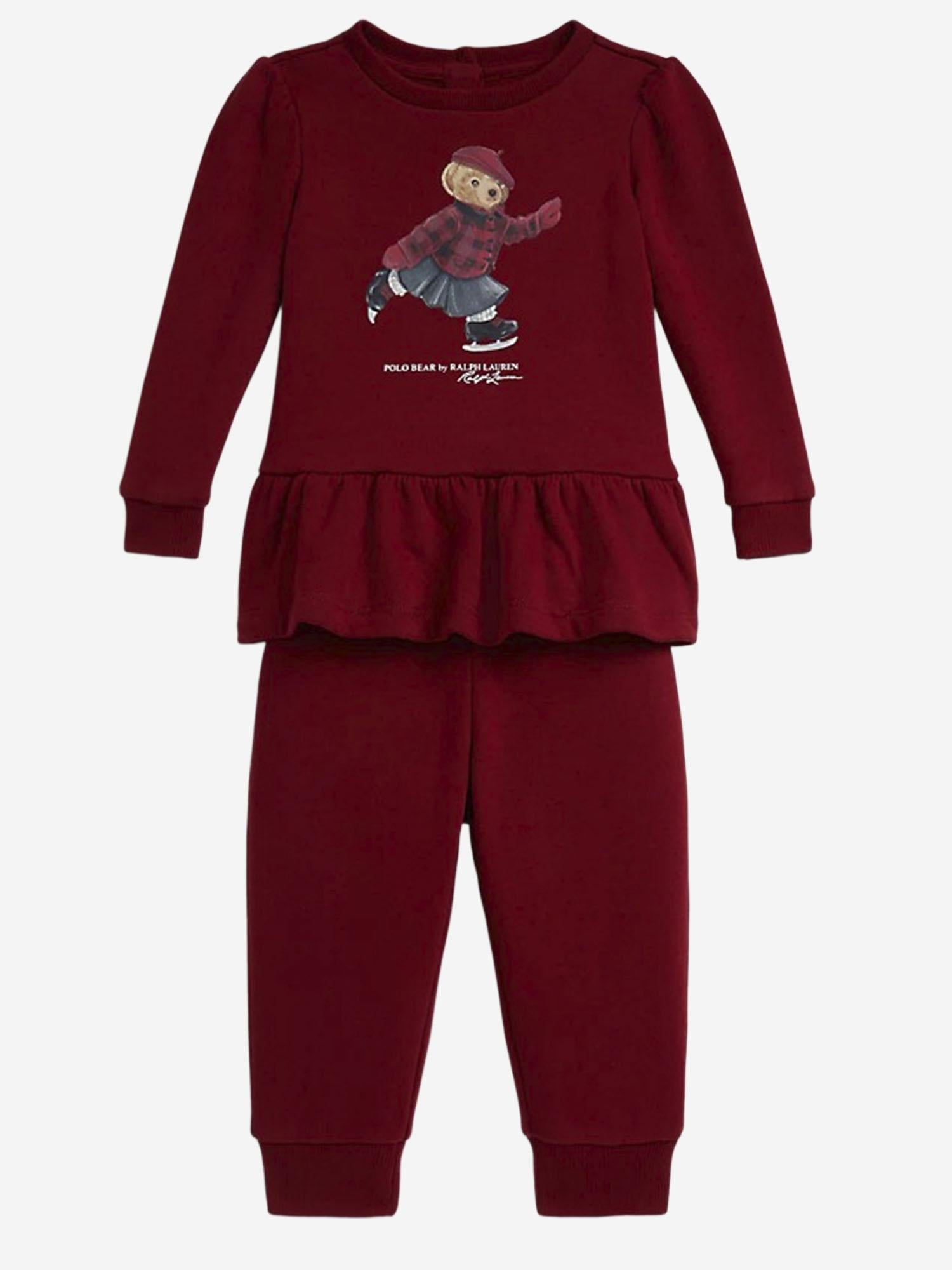 SET TUTA IN MISTO COTNE CON POLO BEAR 310981193 001 POLO RALPH LAUREN KIDS 