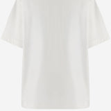 T-SHIRT IN COTONE CON SPILLA DECORATIVA 6261K21051 White CARVEN 