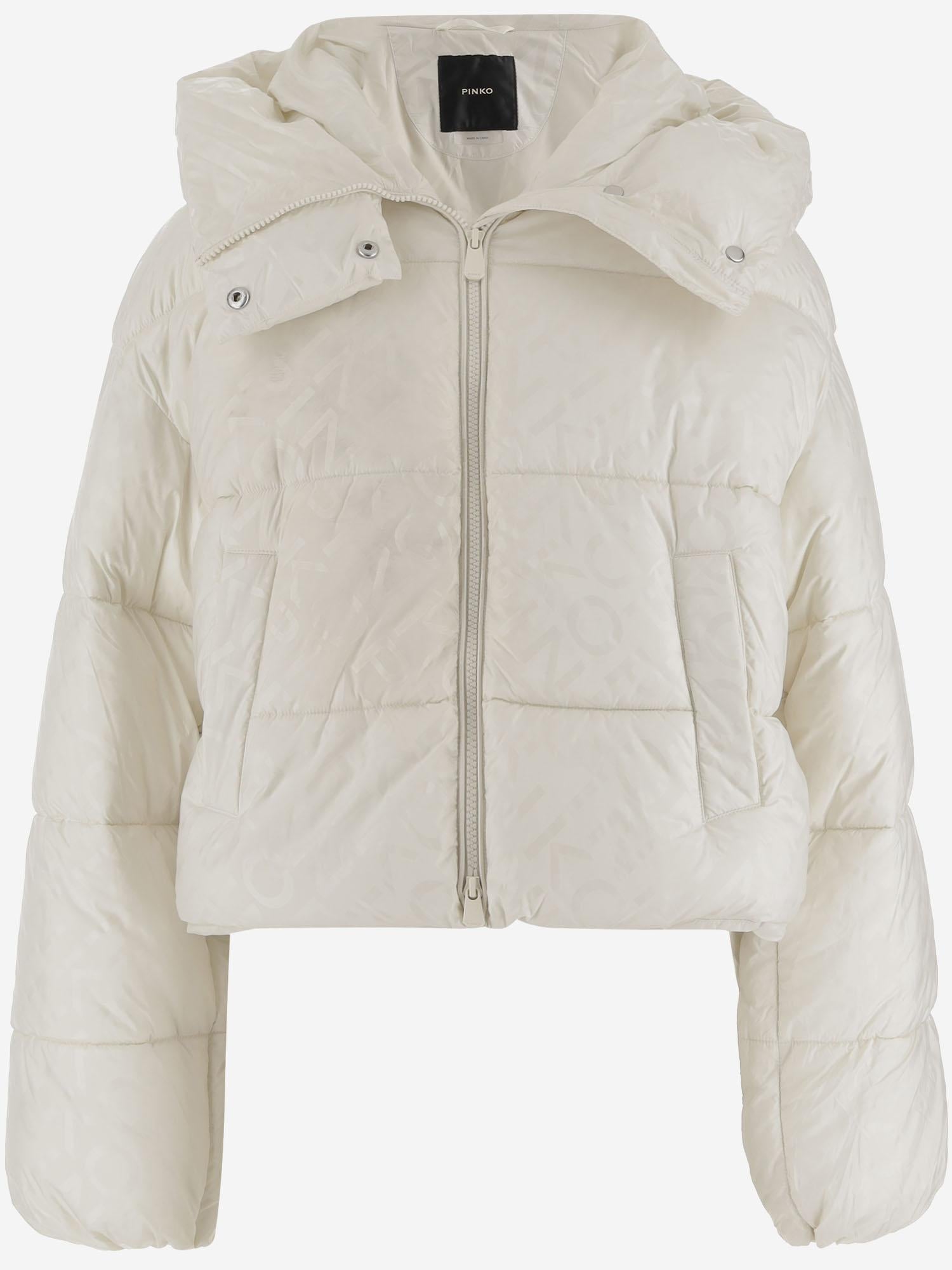 PIUMINO IN NYLON CON LOGO 105384 A2PYC14 PINKO 