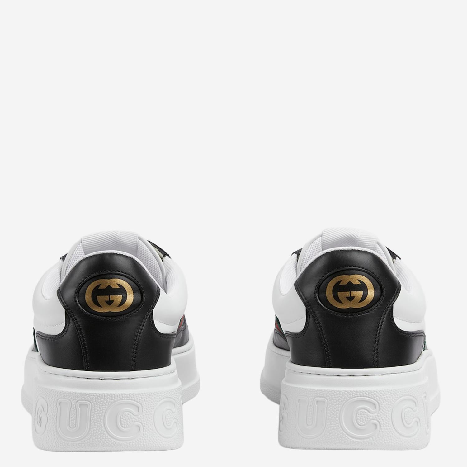 SNEAKERS IN PELLE CON SUOLA OVERSIZE 848317 AAE0H1097 GUCCI 