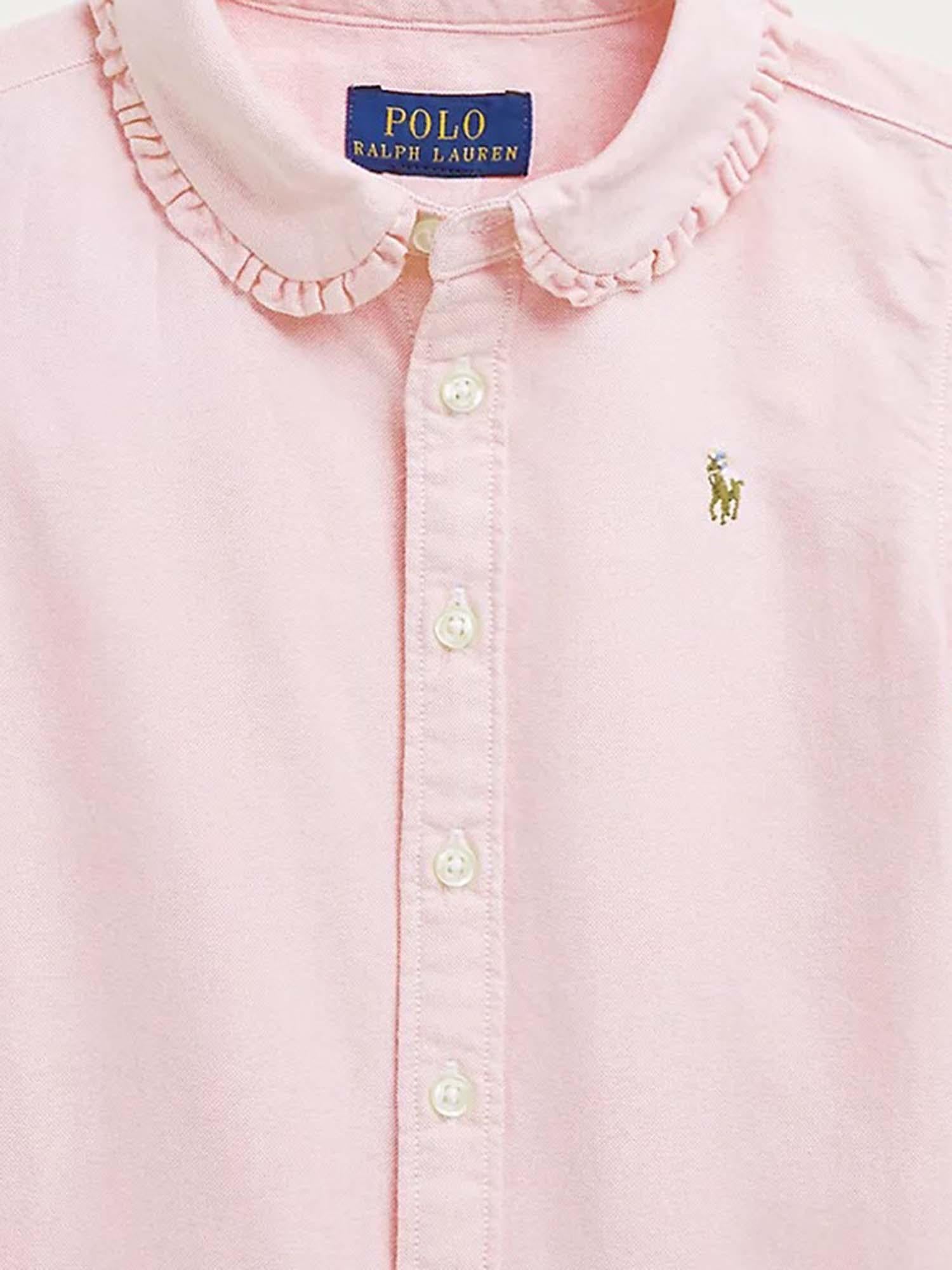 CAMICIA IN COTONE CON VOLANT 312929954 002 POLO RALPH LAUREN KIDS 