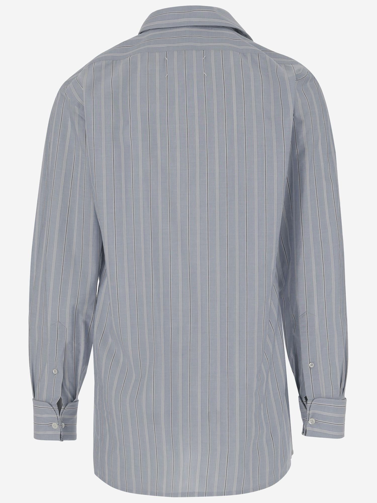CAMICIA IN COTONE CON MOTIVO A RIGHE S50DT0048 M35281001F MAISON MARGIELA 