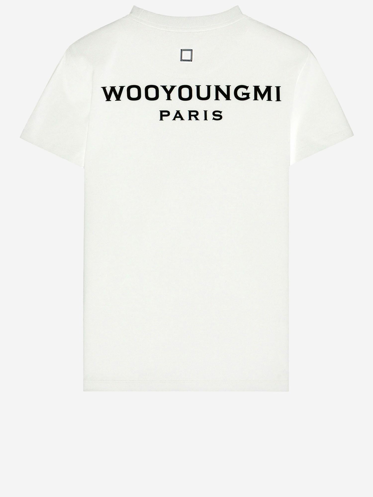 T-SHIRT IN COTONE CON LOGO W261TS07 701W WOOYOUNGMI 