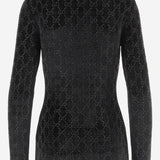 MAGLIA IN CINIGLIA STRETCH CON LOGO 851690 XUANY1043 GUCCI 
