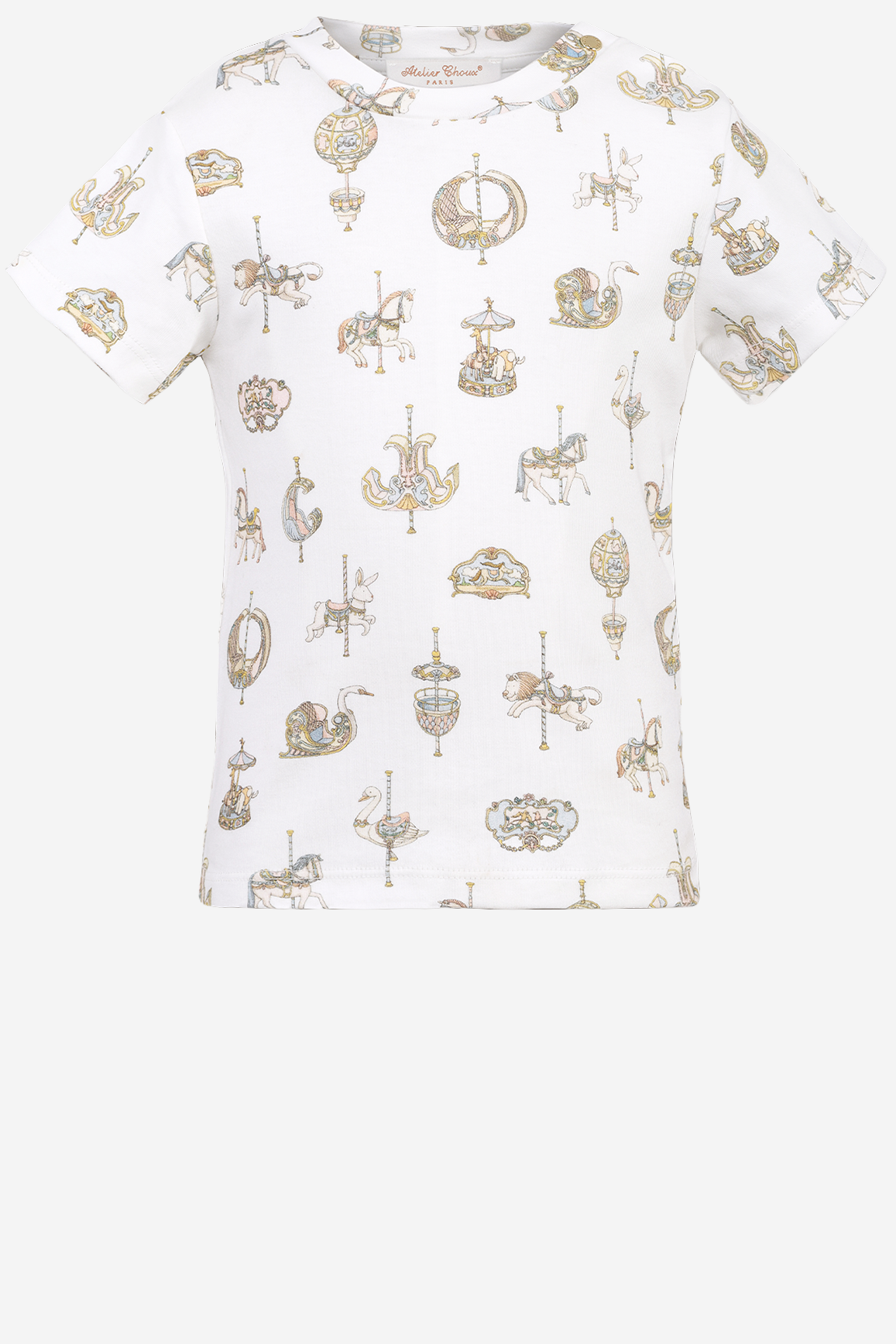 T-SHIRT CAROUSEL IN COTONE TSCJCAR MULTI ATELIER CHOUX KIDS 