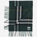 SCIARPA IN CASHMERE CON MOTIVO CHECK 8094653 DARK FERN GREEN BURBERRY 