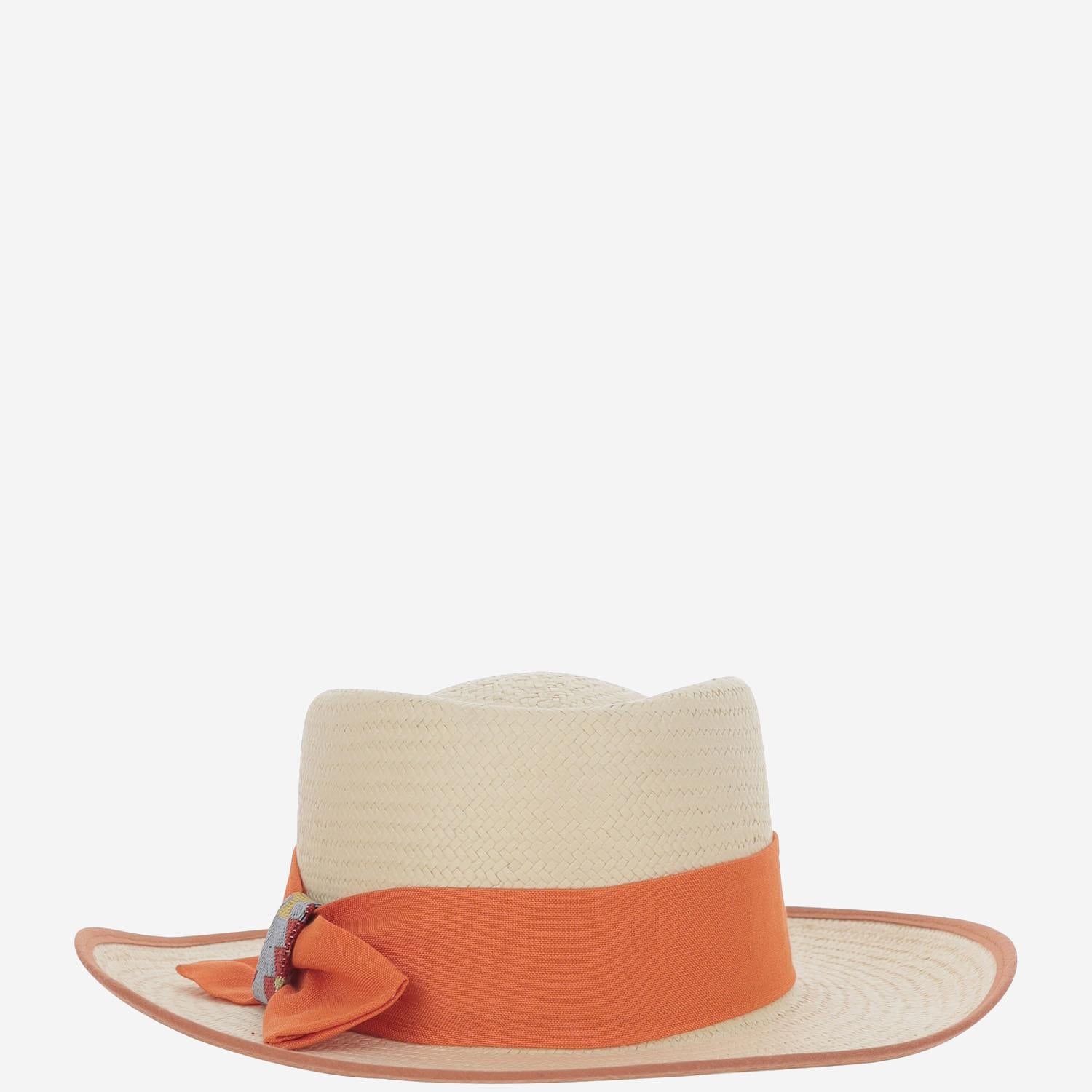 CAPPELLO OVALE IN PAGLIA SOMBREROOVALADOTERRACOTAALA8CM NATURAL ALEXIA ALVAREZ DE TOLEDO 