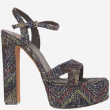 SANDALI PLATFORM IN MISTO VISCOSA MWF092 026 MISSONI 