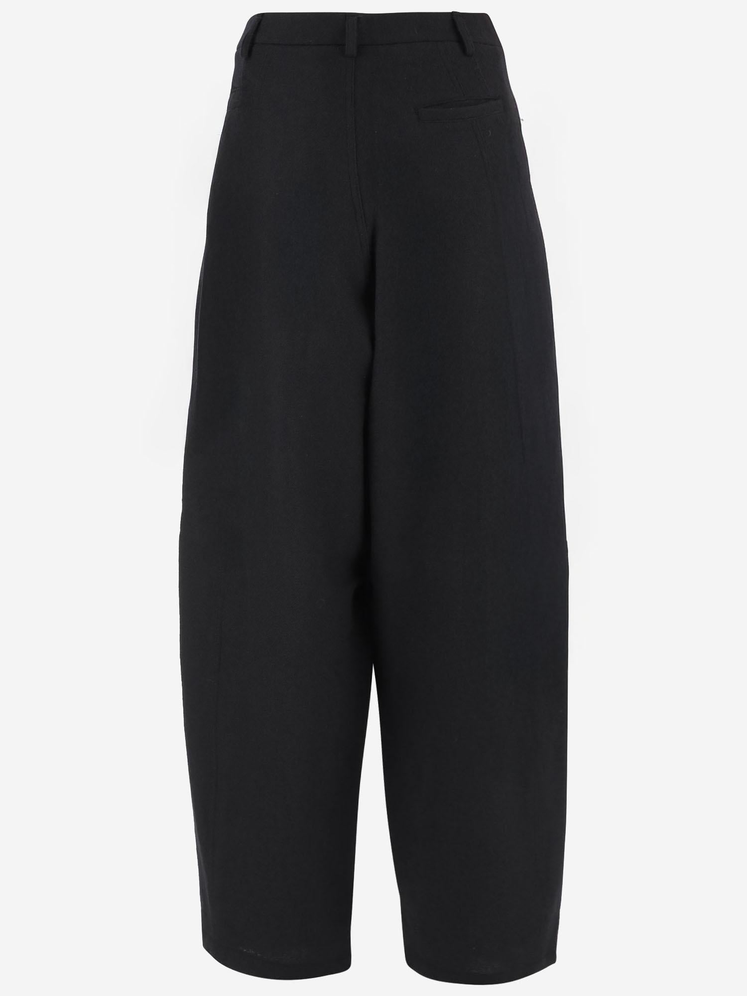 PANTALONI PHEBE IN LANA A GAMBA AMPIA<BR/> WTR36 FAW280099 DARKPARK 