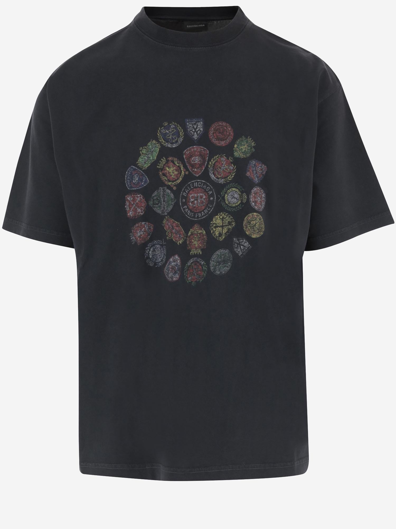 T-SHIRT IN COTONE CON LOGO 764235 TTVH41041 BALENCIAGA 