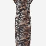 ABITO MIDI A TUBINO CON STAMPA ANIMALIER 106371 A356ZC8 PINKO 