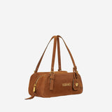 BORSA DA BOWLING IN PELLE SCAMOSCIATA 1015792 1A098921NG8V VERSACE 