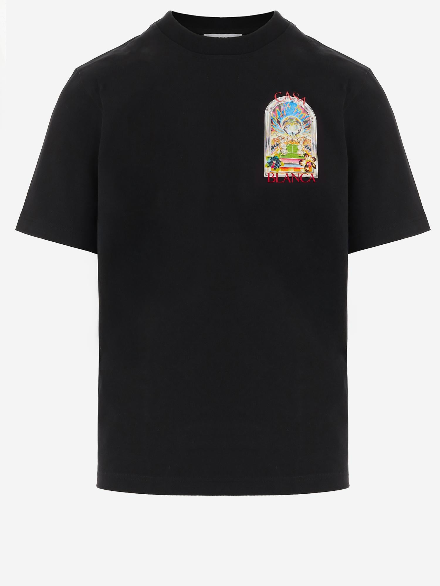 T-SHIRT IN COTONE CON STAMPA MSS26JTS001 09 CASABLANCA 
