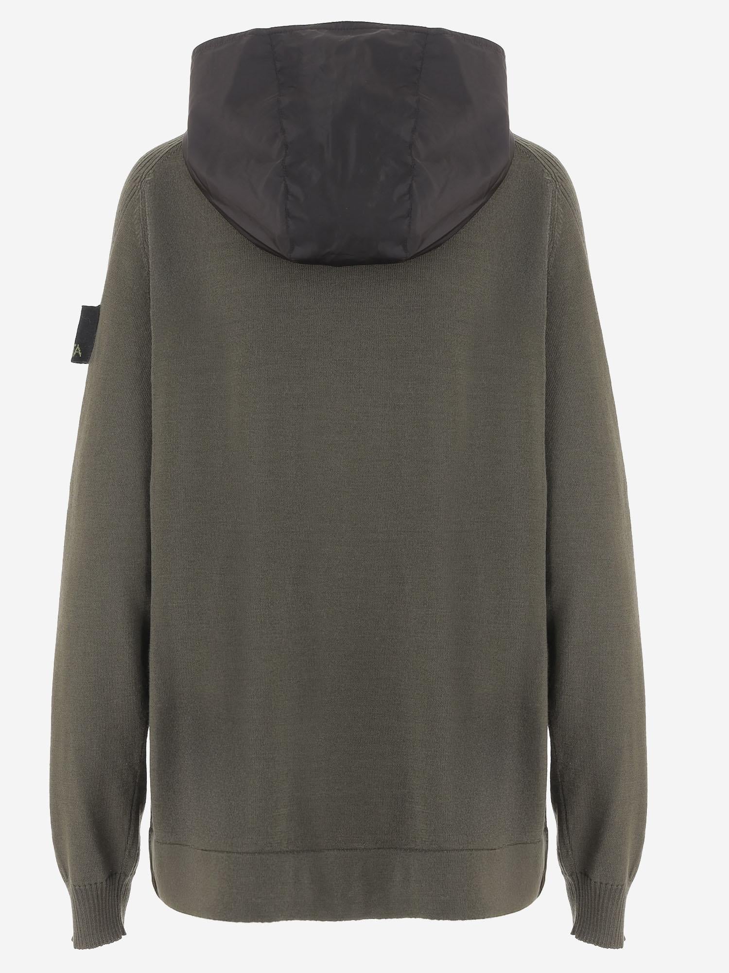 FELPA CON ZIP IN LANA MERINO PMG28 GREEN PREMIATA 