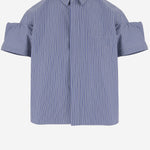 CAMICIA IN MISTO COTONE CON PIEGHE POSTERIORI 08395 421 SACAI 