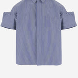 CAMICIA IN MISTO COTONE CON PIEGHE POSTERIORI 08395 421 SACAI 