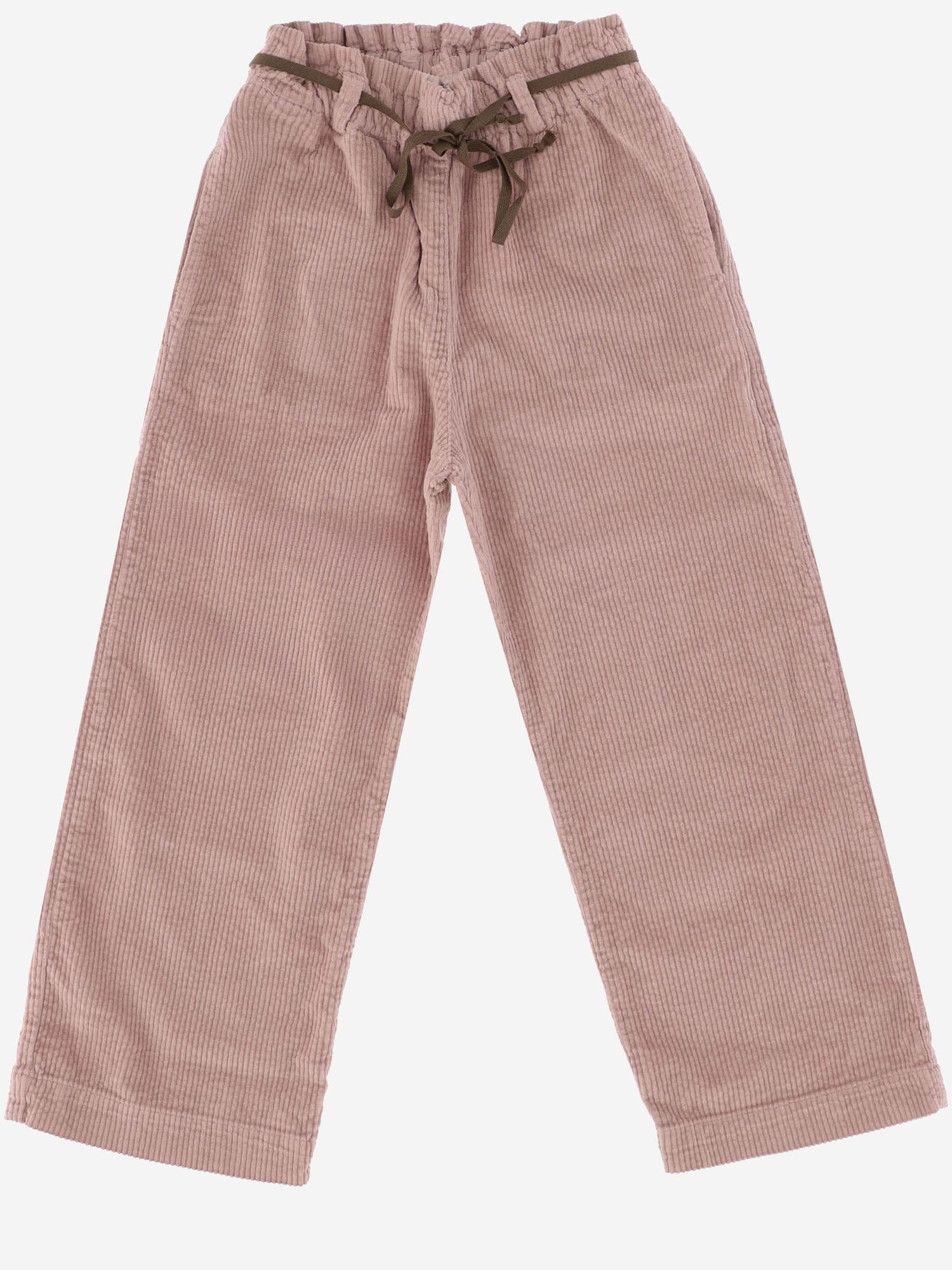 PANTALONI IN VELLUTO DI COTONE STRETCH 04548123 066 BABE & TESS BAMBINO 