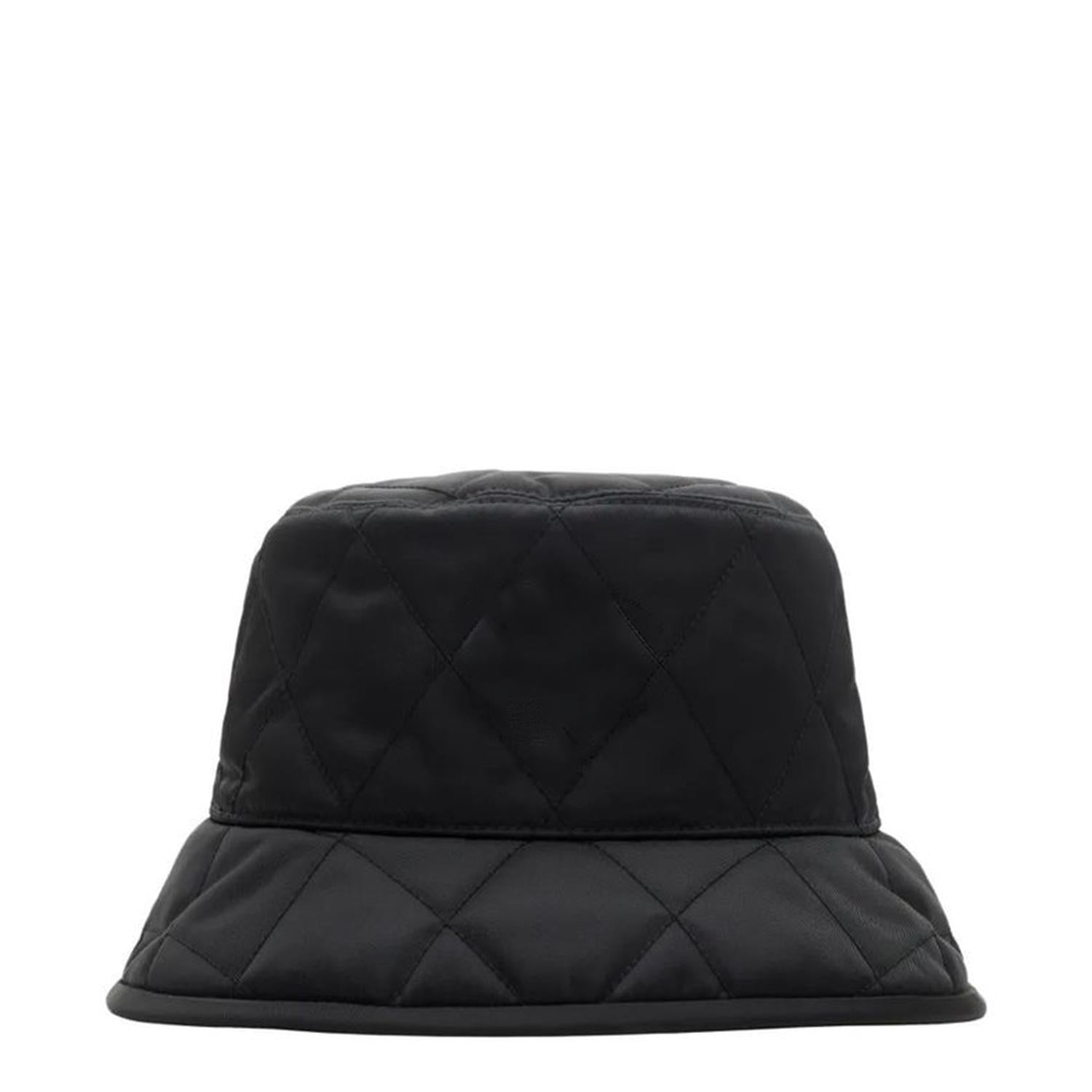 CAPPELLO BUCKET TRAPUNTATO A FERRO DI CAVALLO 8125534 BLACK BURBERRY 
