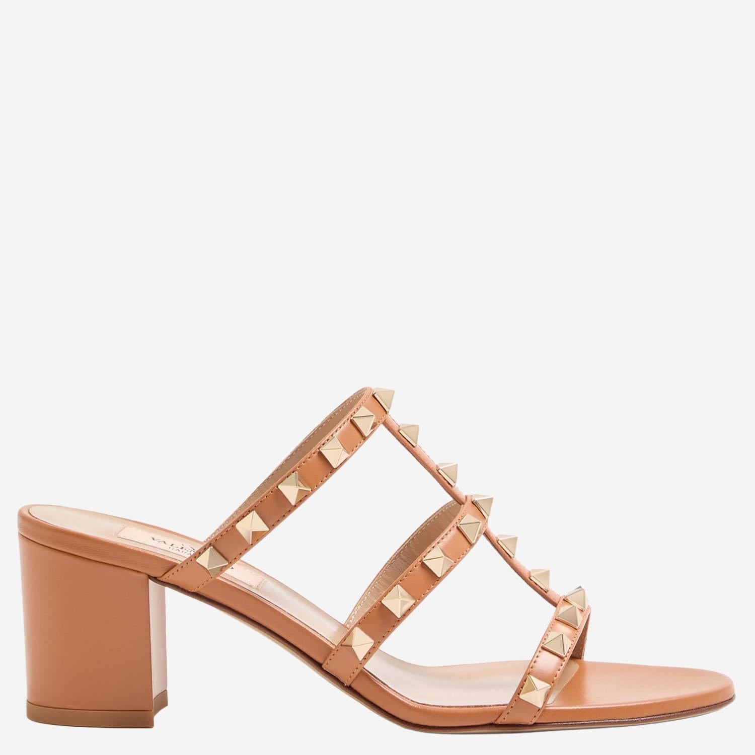 SANDALI SLIDER ROCKSTUD IN VITELLO 8W2S0C47 VODKEL VALENTINO GARAVANI 
