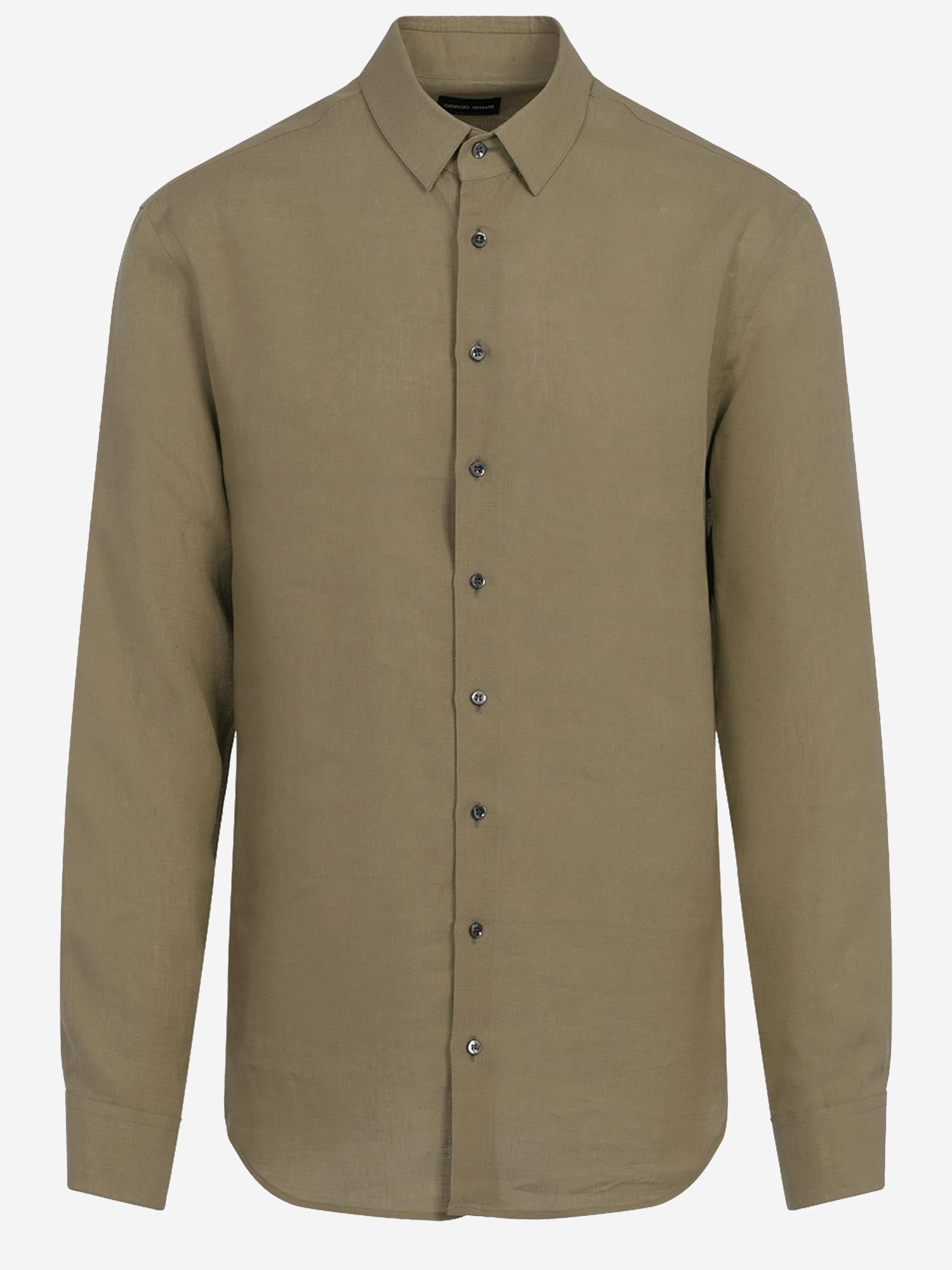 CAMICIA REGULAR FIT IN LINO 8WGCCZ98 TZC62U6167 GIORGIO ARMANI 
