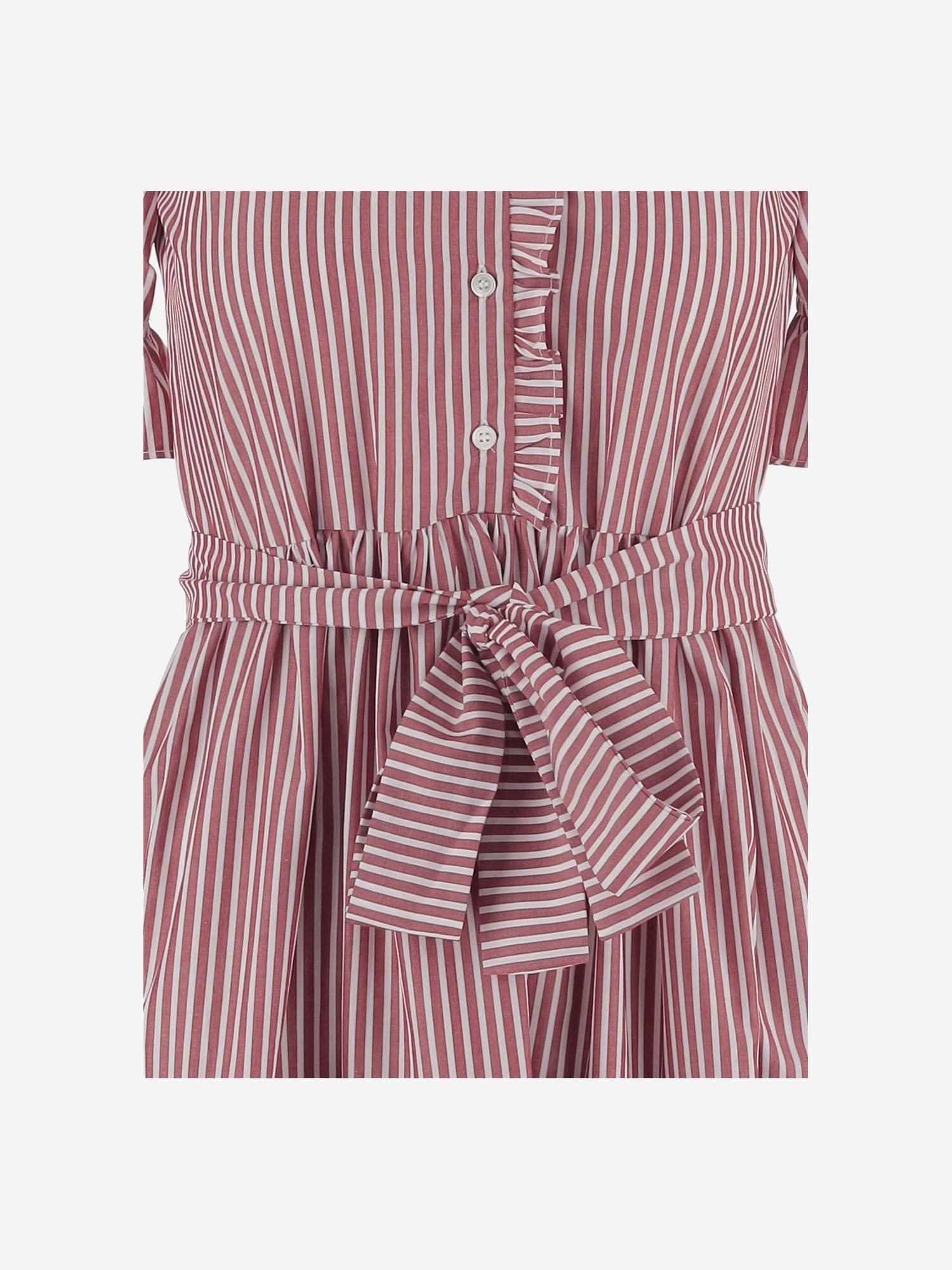 ABITO IN COTONE A RIGHE CON COLLO ARRICCIATO 4394 48510008 F.IT 