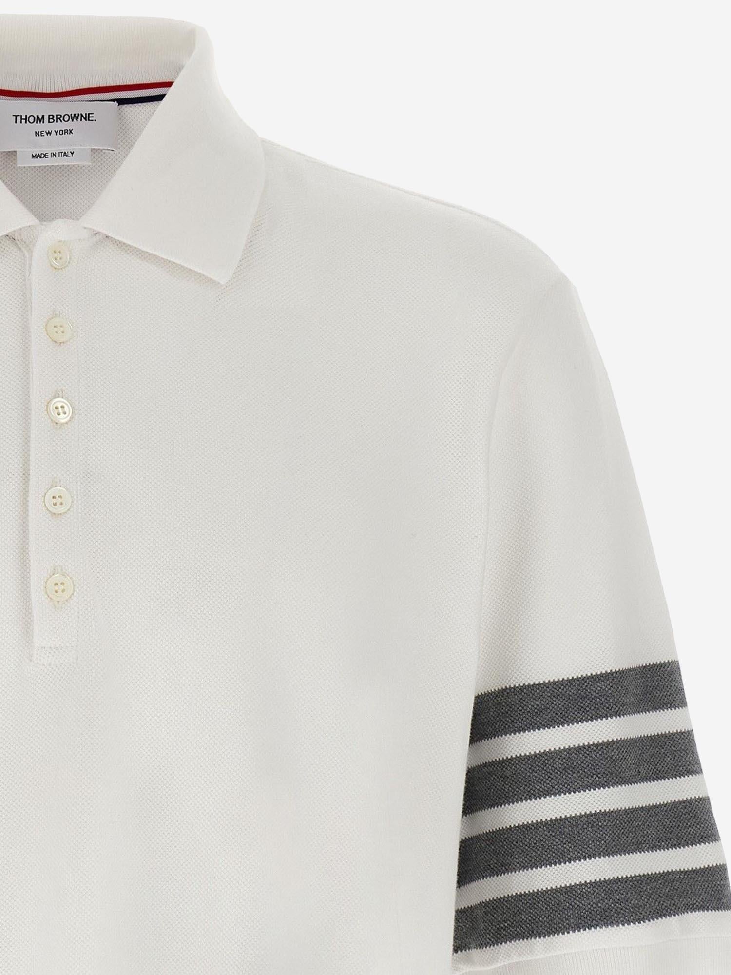 POLO IN COTONE CON MOTIVO 4 BAR MJP136G 07976100 THOM BROWNE 
