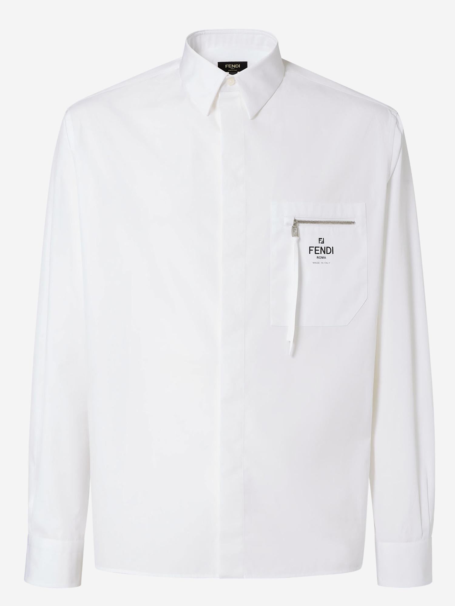 CAMICIA IN COTONE CON LOGO FS1098 AN08F0QA0 FENDI 