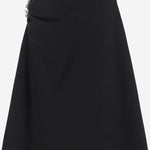 GONNA IN LANA CON DRAPPEGGIO E APPLICAZIONE DECORATIVA 010880 2193509 DRIES VAN NOTEN 