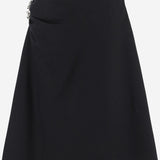 GONNA IN LANA CON DRAPPEGGIO E APPLICAZIONE DECORATIVA 010880 2193509 DRIES VAN NOTEN 