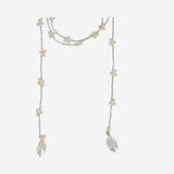 COLLANA CON PERLE VCREAM WHITEROSEGRIGIO MELA 