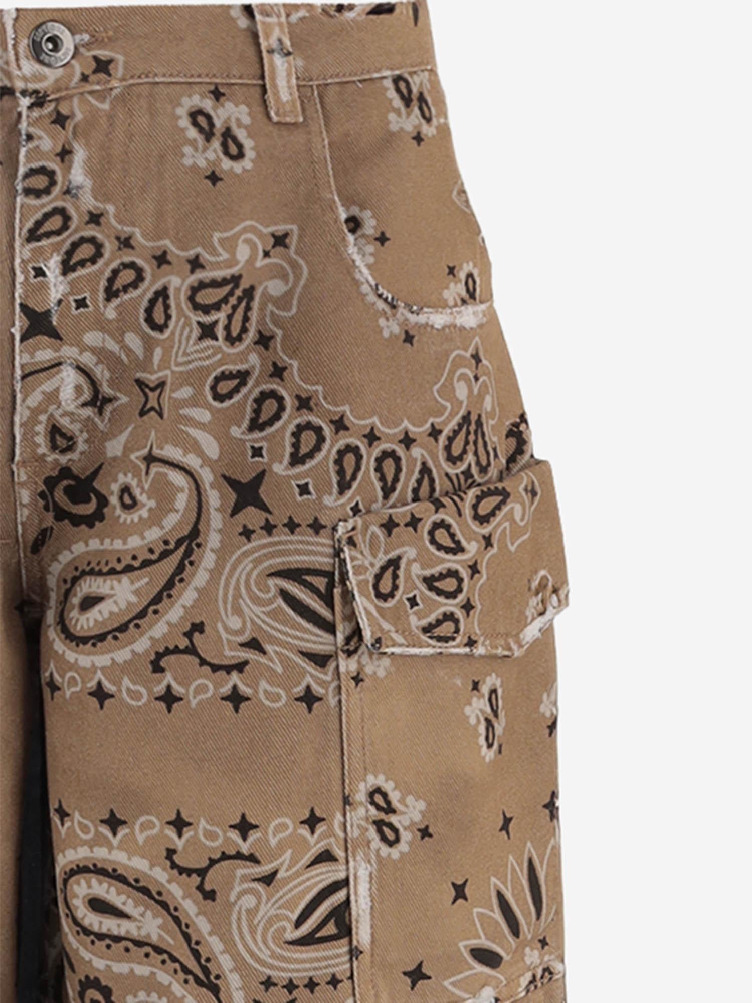 JEANS CORTI IN COTONE CON MOTIVO BANDANA DAM26B02 DESERT DONT @ ME 