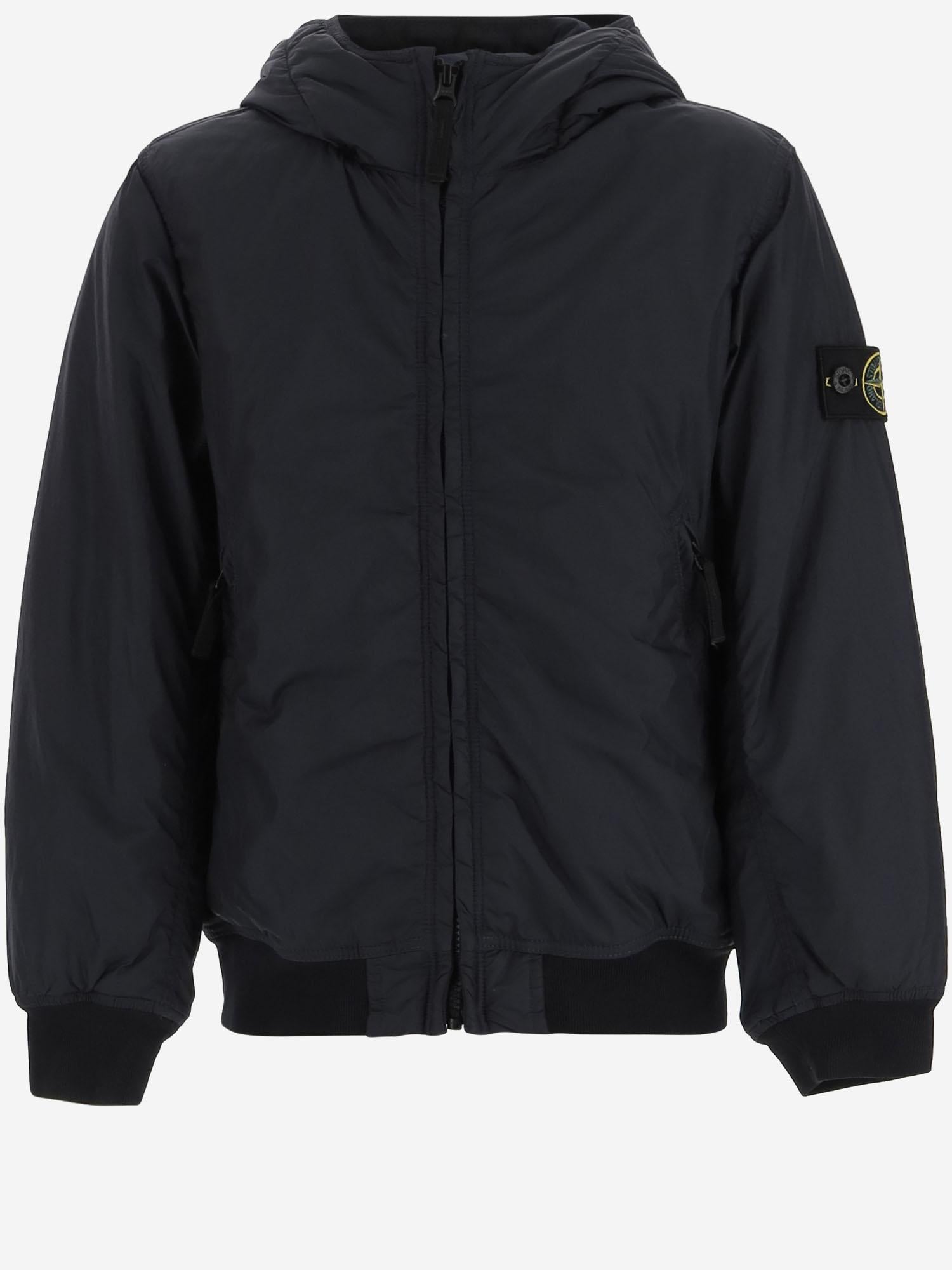 GIACCA IN NYLON CON LOGO 4100007 S0A23V0020 STONE ISLAND KIDS 