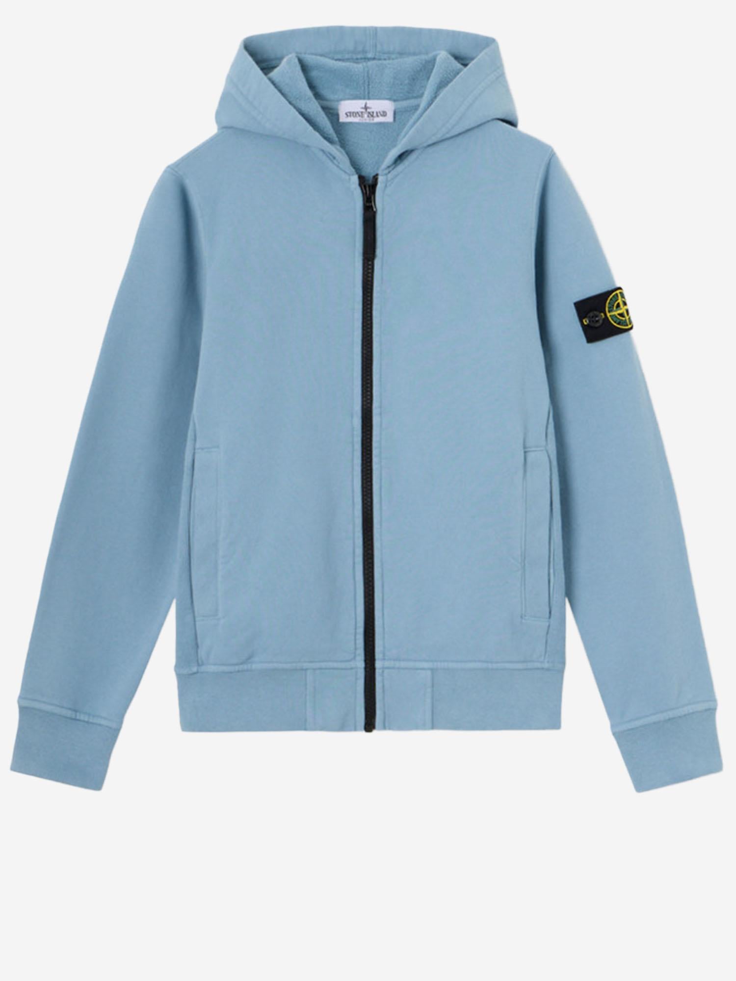 FELPA IN COTONE CON LOGO 6100004 S0040V0040 STONE ISLAND KIDS 