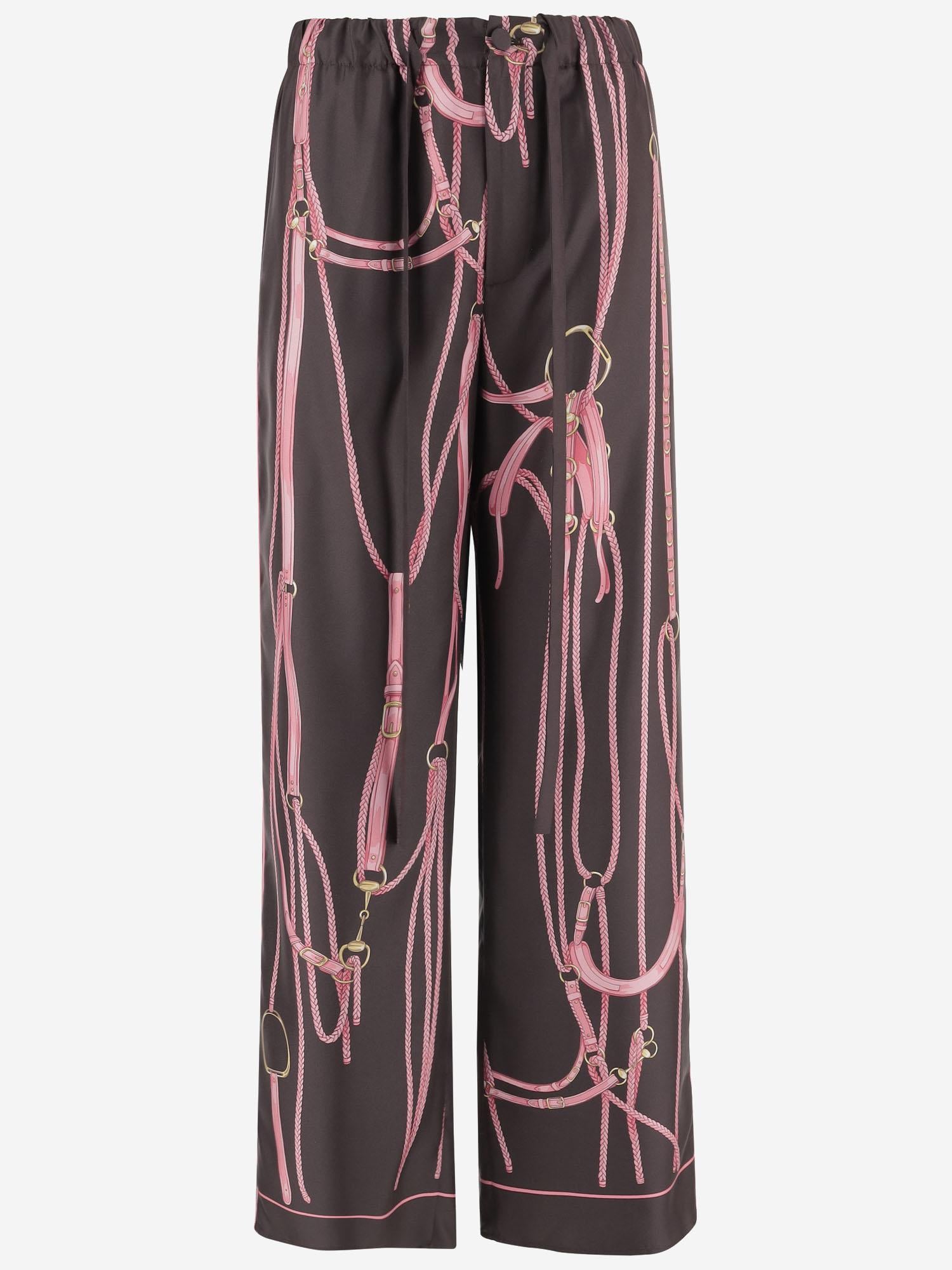 Pantaloni in seta 848564 Z7A0C2083 GUCCI 
