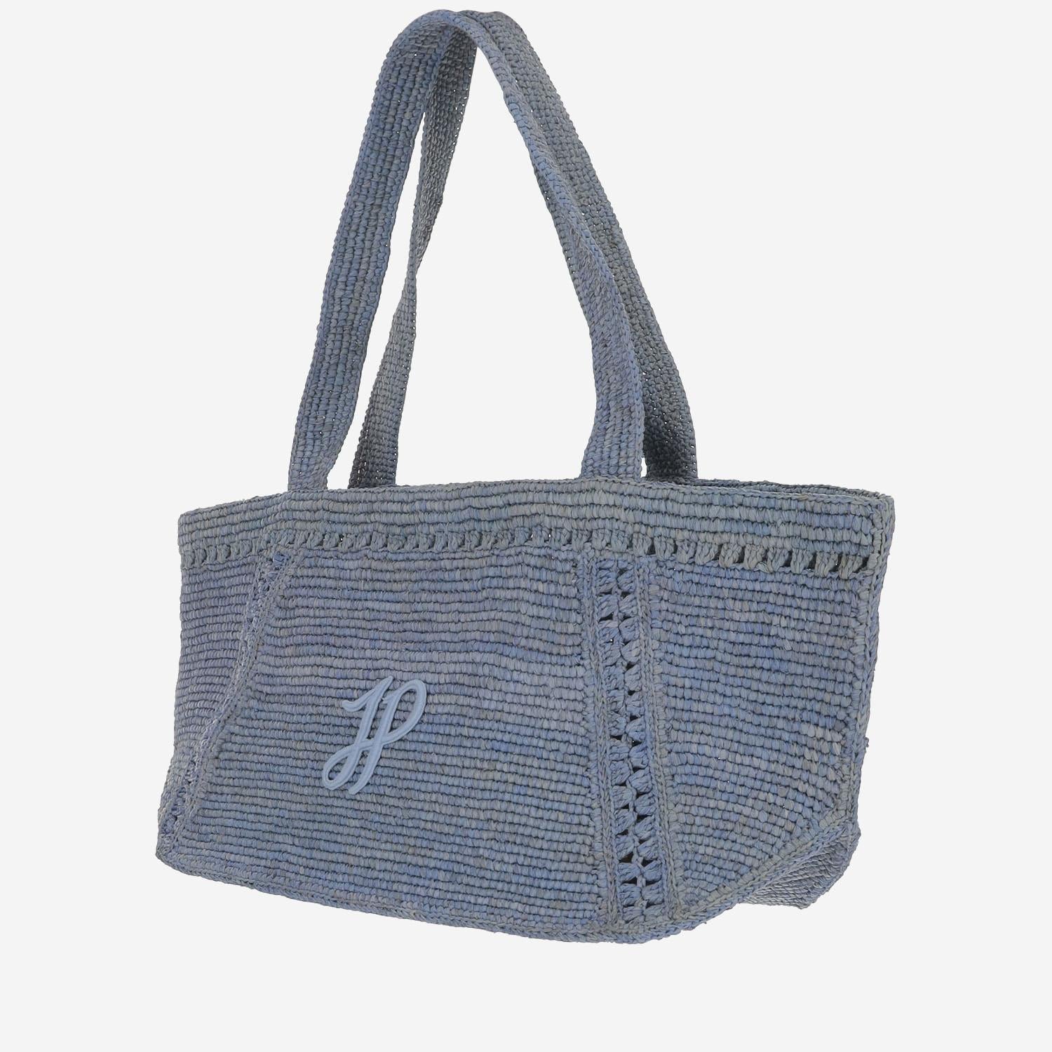 borsa grande in rafia con logo AC0920215 637B PATOU 