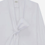 CAMICIA LAVALLIÈRE IN POPELINE DI COTONE 870726 Y1H489000 SAINT LAURENT 