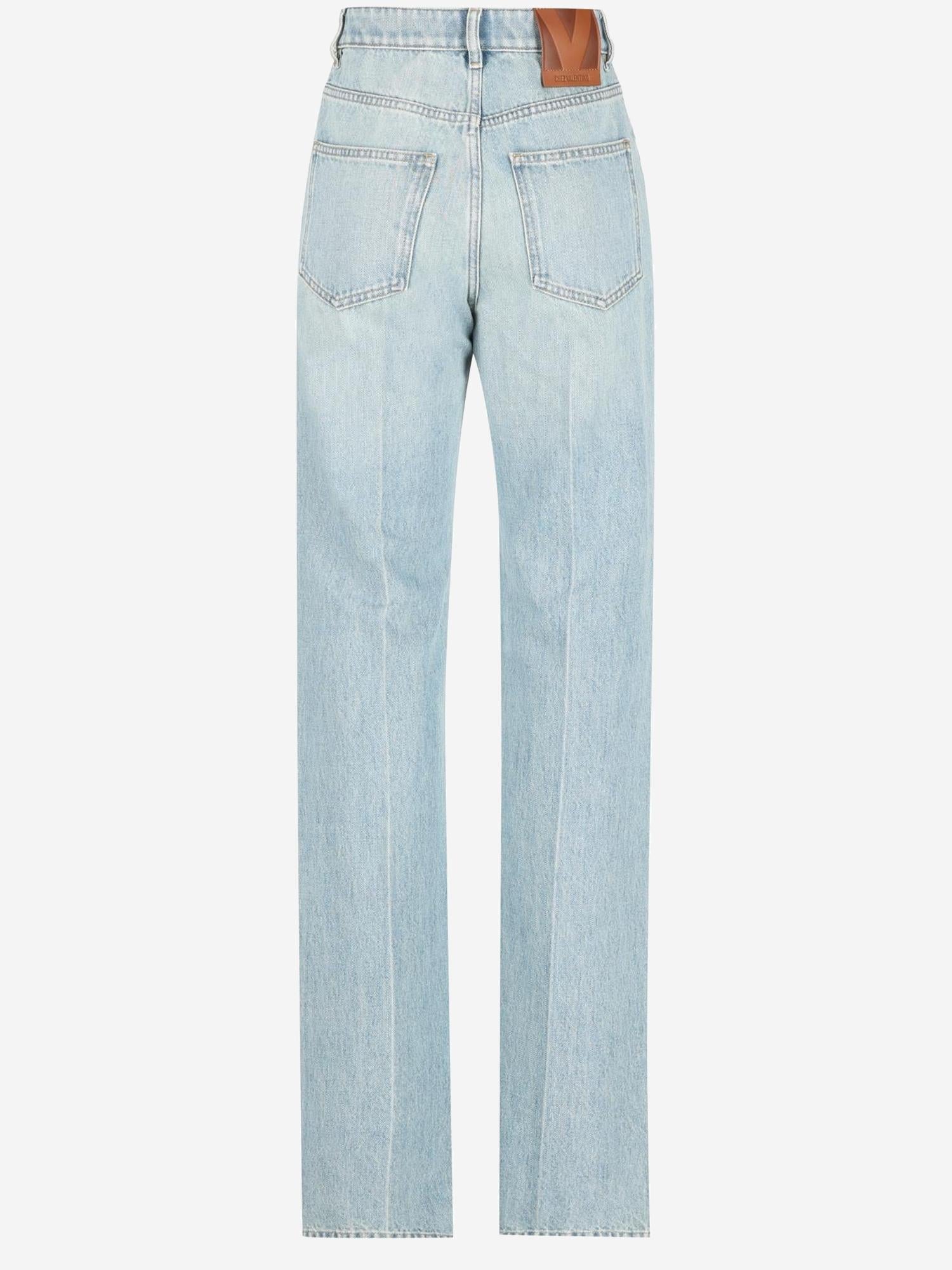 JEANS IN DENIM CON BOTTONI DORATI 8B0DD23L A92FLX VALENTINO 