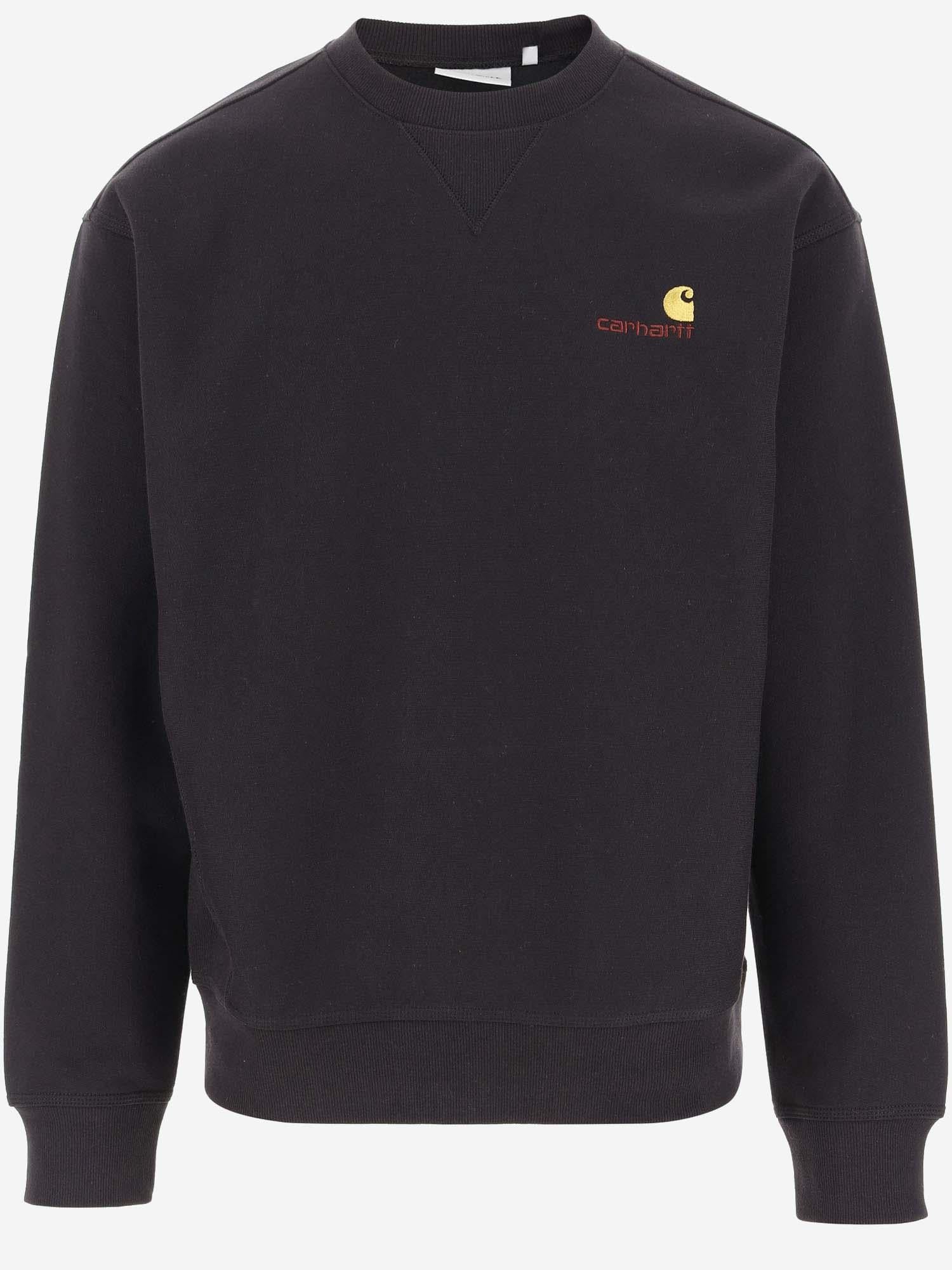 FELPA AMERICAN SCRIPT IN MISTO COTONE CON LOGO I025475 89XX CARHARTT WIP 