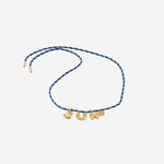 BRACCIALE IN TESSUTO E METALLO BUBBLELETTERSGOLDPLATED SUN SORBET ISLAND 