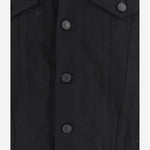 GIACCA IN DENIM NERO CON CHIUSURA A BOTTONI 849898 TTWA41000 BALENCIAGA 