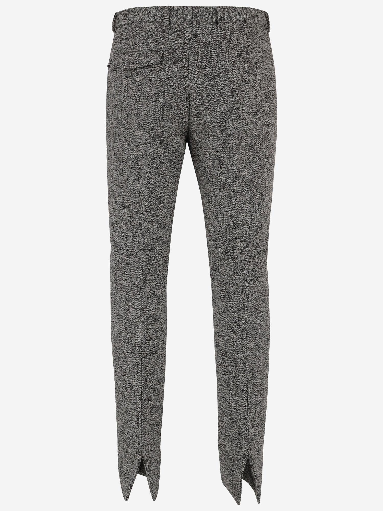 Pantaloni in tessuto mouliné in lana 850333 Z7AXO9024 GUCCI 