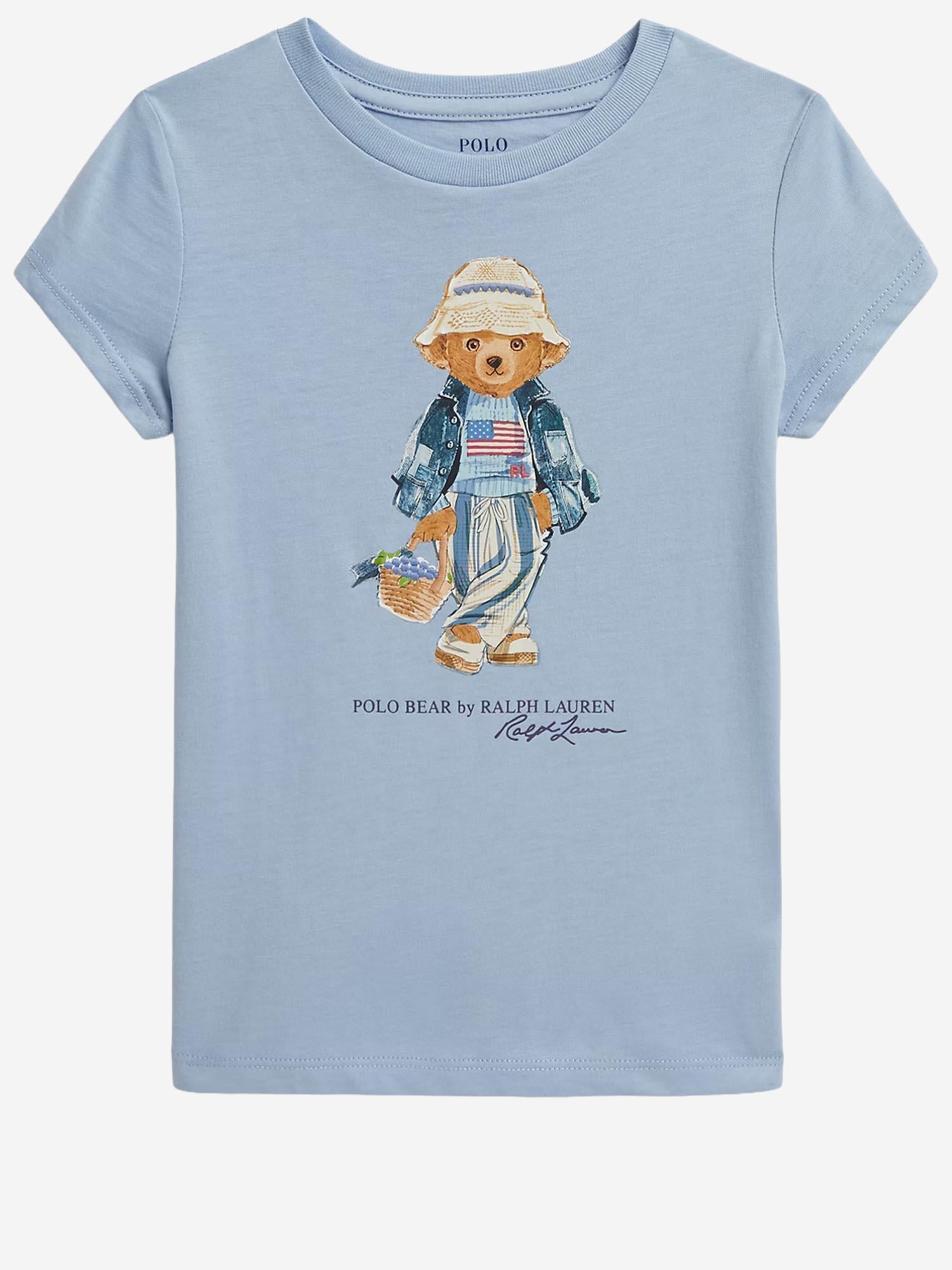 T-SHIRT Polo Bear in jersey di cotone<BR/> 313A11759 002 POLO RALPH LAUREN KIDS 