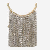 BORSA A MANO CON FRANGE A CATENA LEFLUFF GREYGOLD SILVIA GNECCHI 