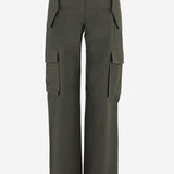 PANTALONI CARGO IN COTONE CON FINITURE CHECK 8118420 MARROWGREEN BURBERRY 