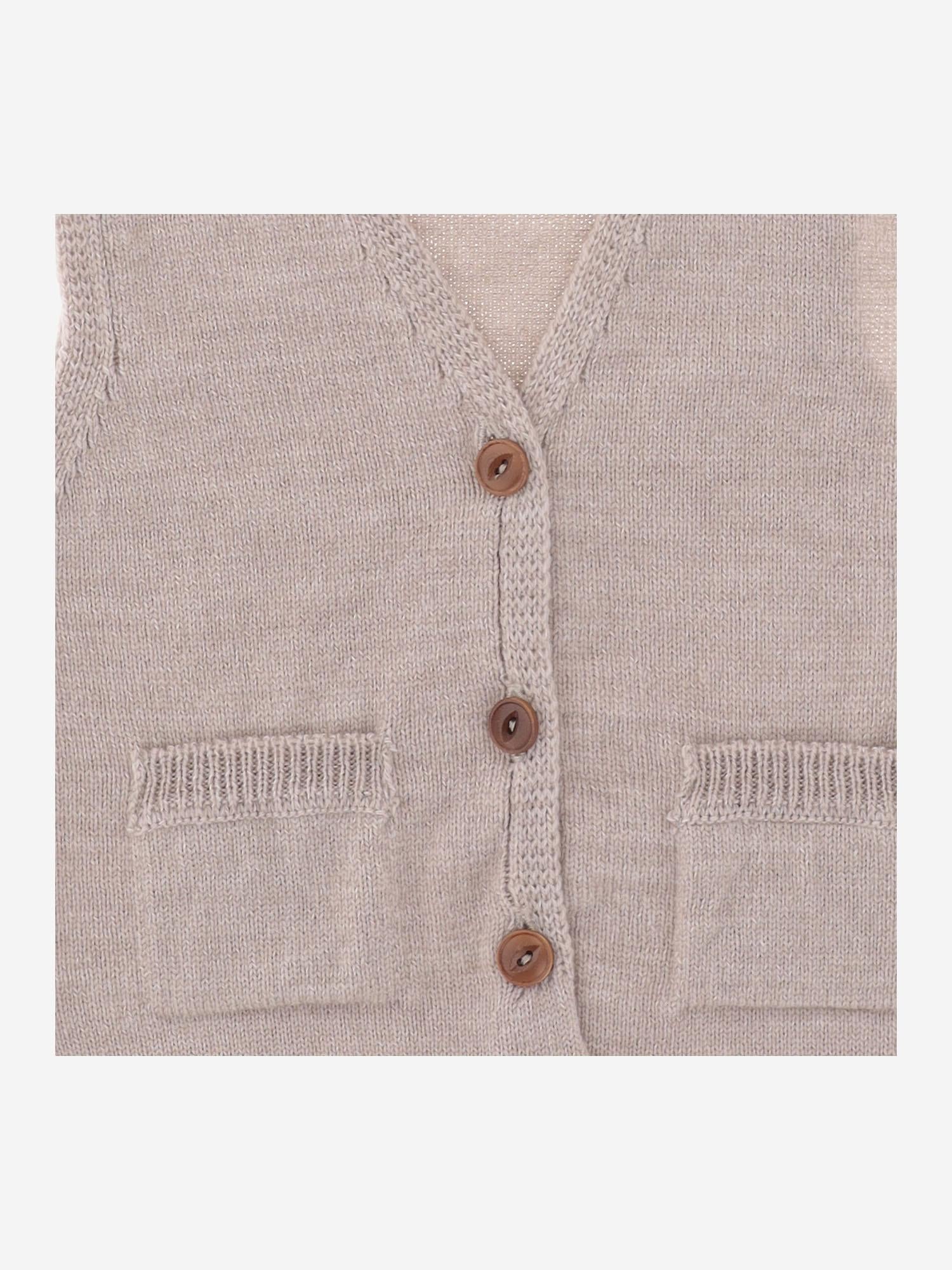 GILET IN MISTO LANA 25W206 TORTORA 1+ IN THE FAMILY KIDS 