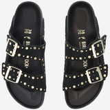 SANDALI ARIZONA Rivet IN SUEDE 1027855 BLACK BIRKENSTOCK 