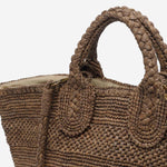 BORSA TOTE SOMA IN RAFIA E COTONE SOMA DARKTEA IBELIV 