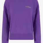 MAGLIONE IN LANA E CASHMERE CON LOGO 105561 A2SIYC6 PINKO 